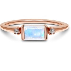 Moon Magic 14kt Rose Gold moonstone ring